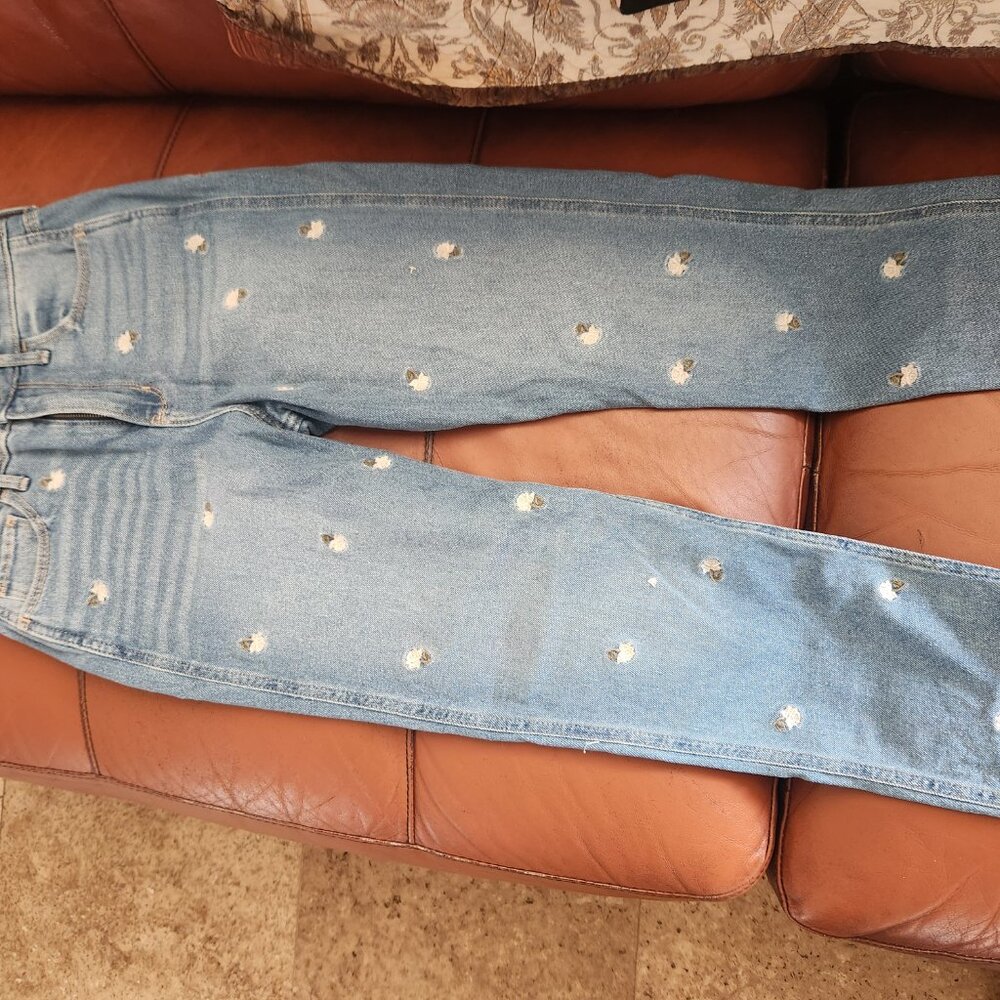Hollister flower jeans